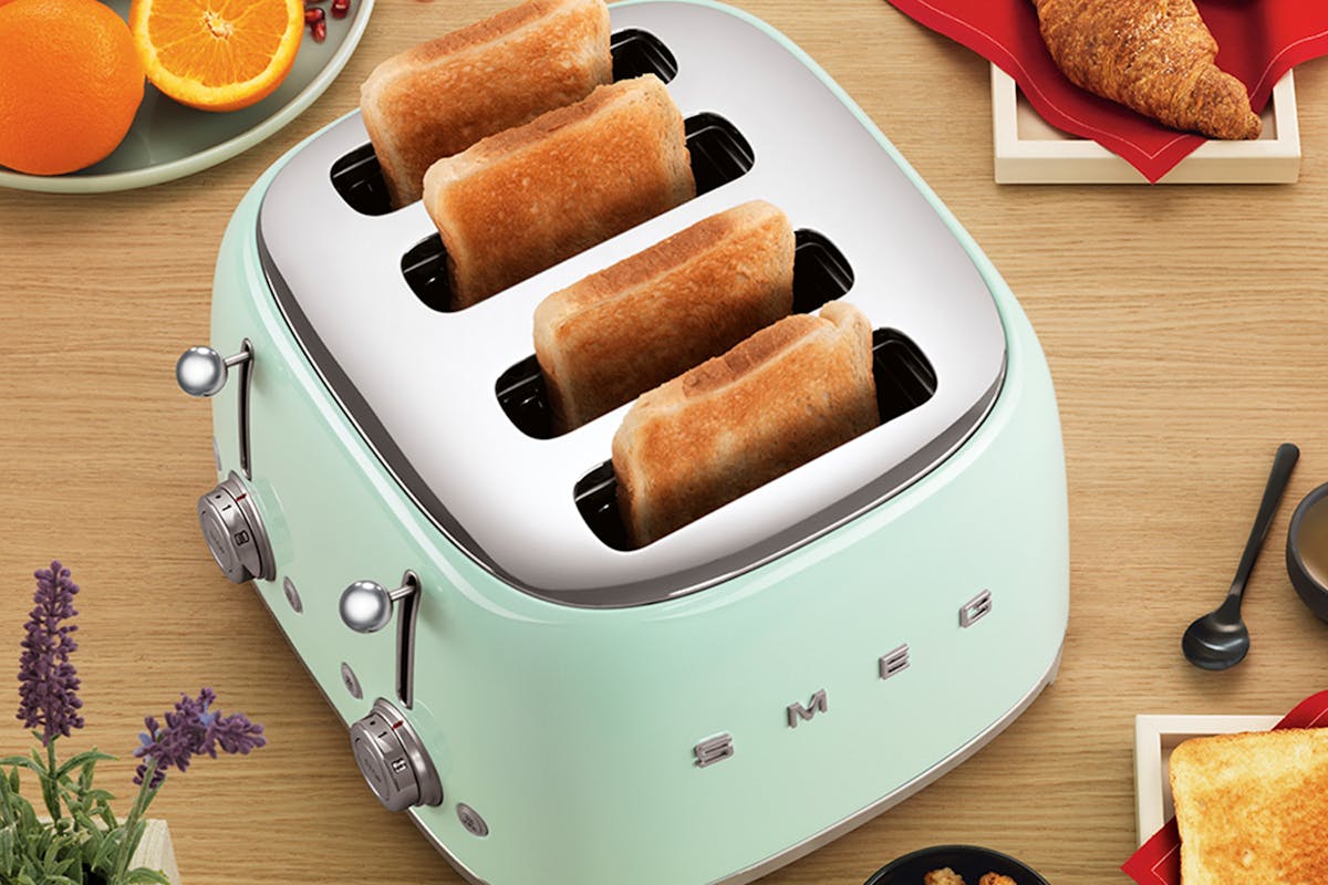 Smeg 50's Retro Style 4 Slice Toaster | TSF03PGUK | Pastel Green-2