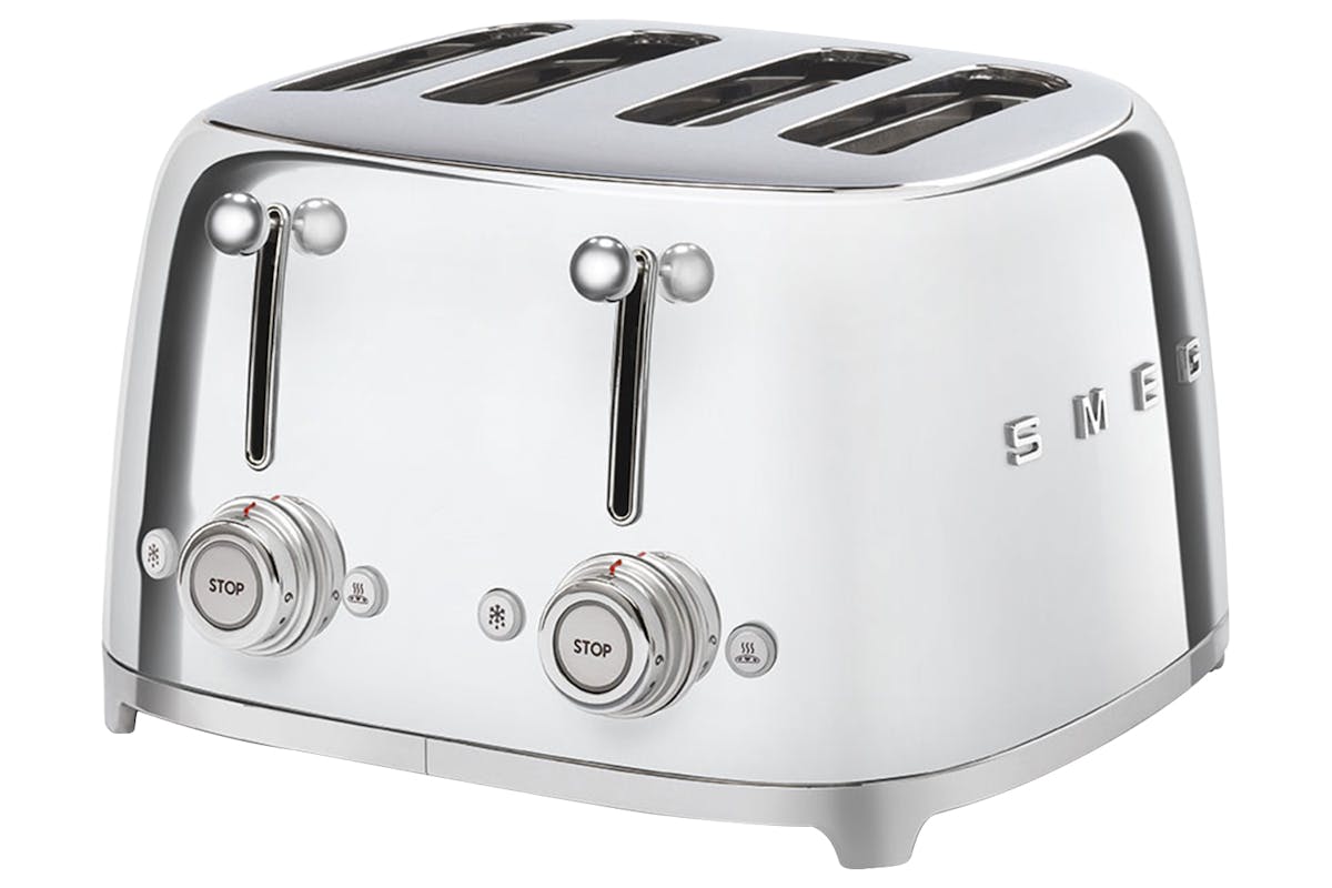 Smeg 50's Retro Style 4 Slice Toaster | TSF03SSUK | Chrome-2