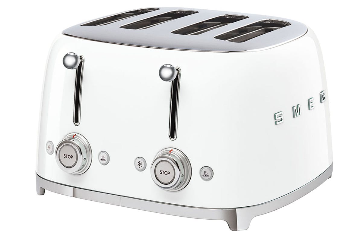 Smeg 50's Retro Style 4 Slice Toaster | TSF03WHUK | White-2