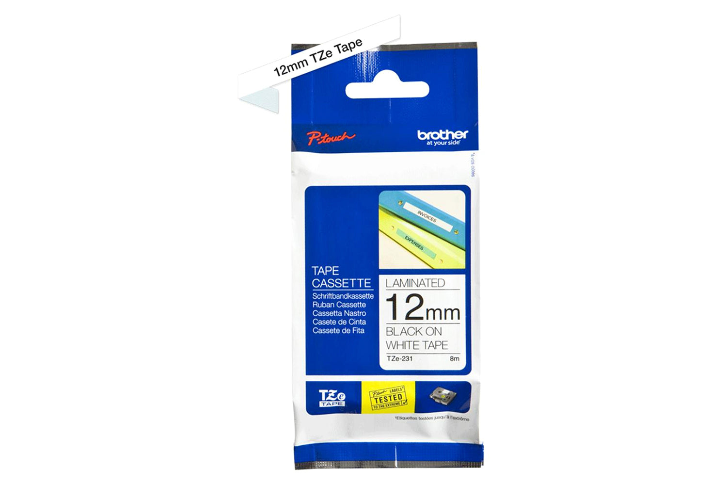 Brother TZe-231 12mm Labelling Tape Cassette | Black on White