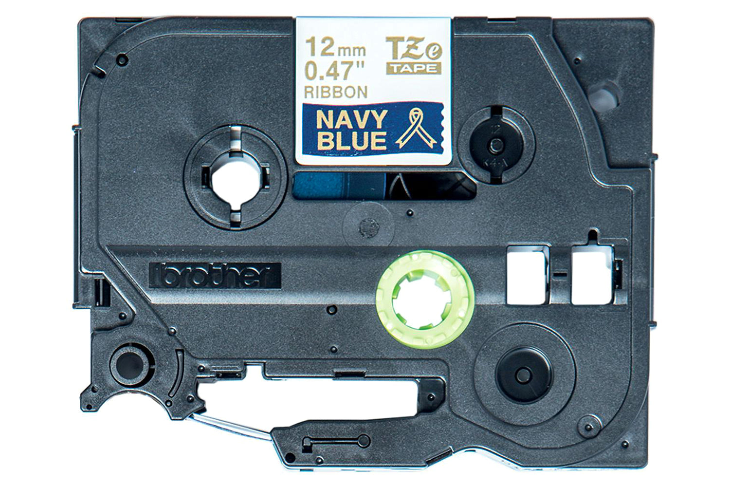 Brother TZe-RN34 12mm Ribbon Tape Cassette | Gold on Navy Blue-2