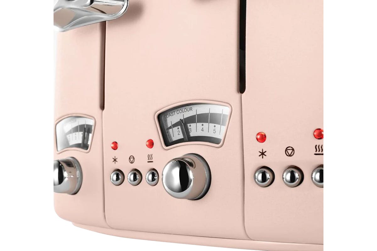 Delonghi Argento Flora 4 Slice Toaster | CT04.PK | Pink-2