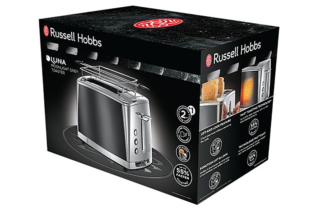 Russell Hobbs Luna 2 Slice Toaster | 23221 | Moonlight Grey-7