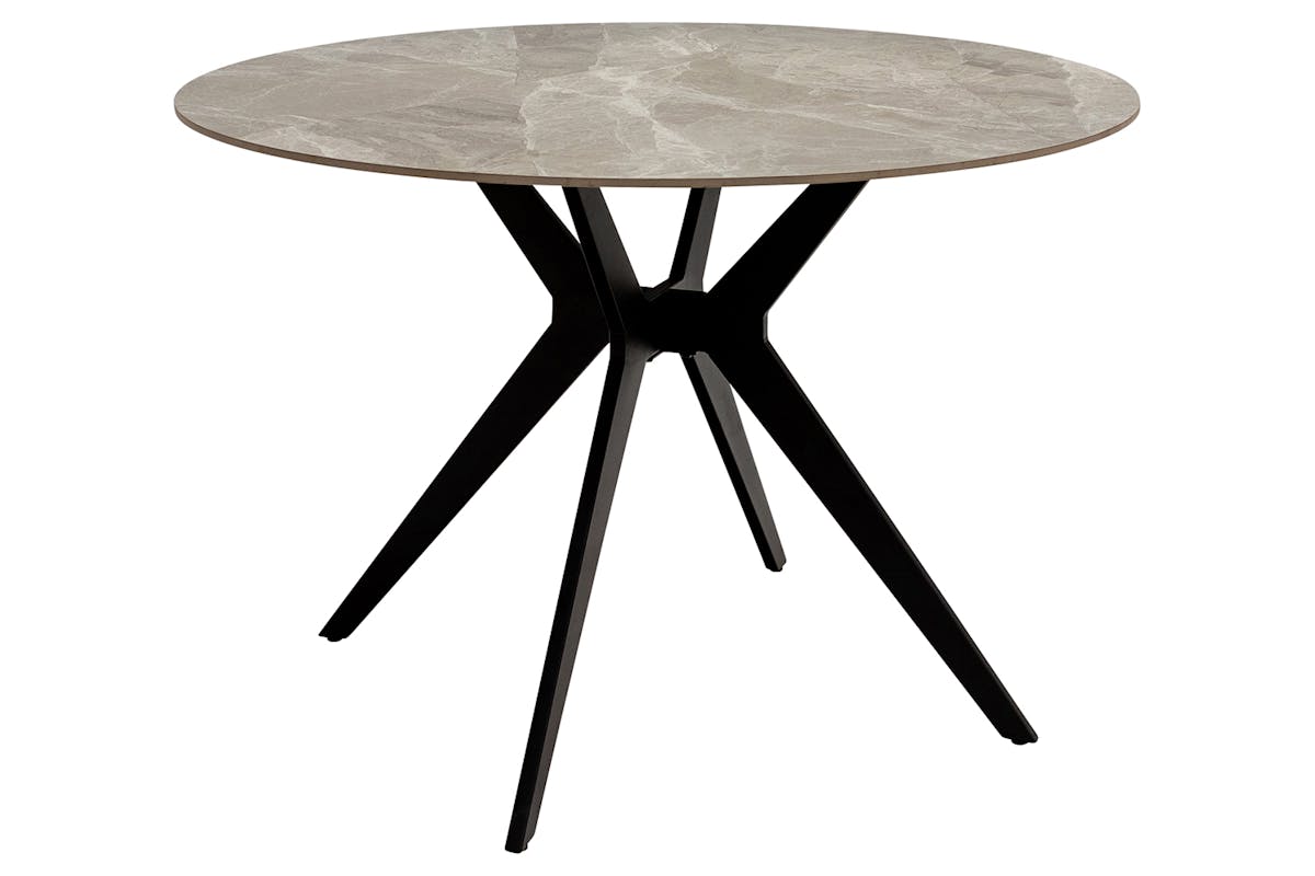 Toby Dining Set | Table & 4 x Chairs | Grey/Black-4