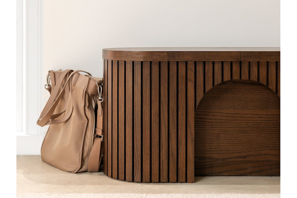 Transformer Round Bench | Dark Walnut-4