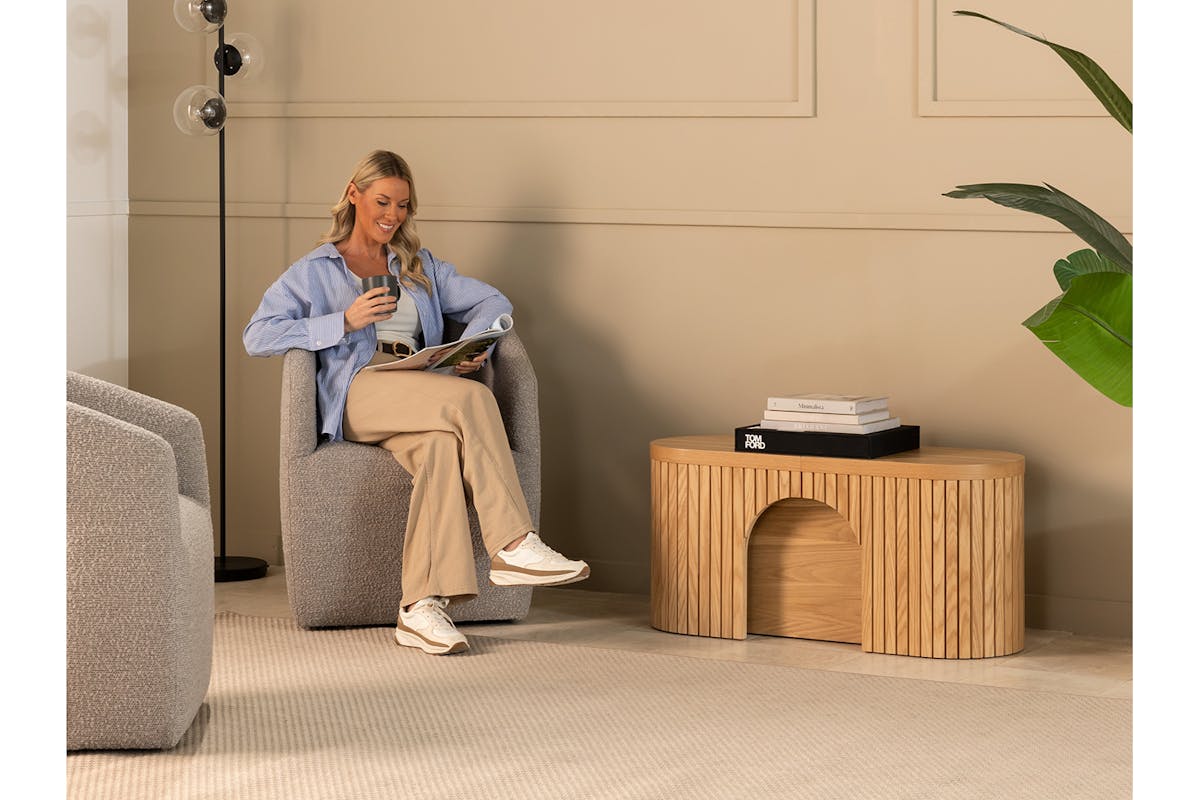Transformer Round Bench | Scandinavian Oak| Including 3 extension  panels-5