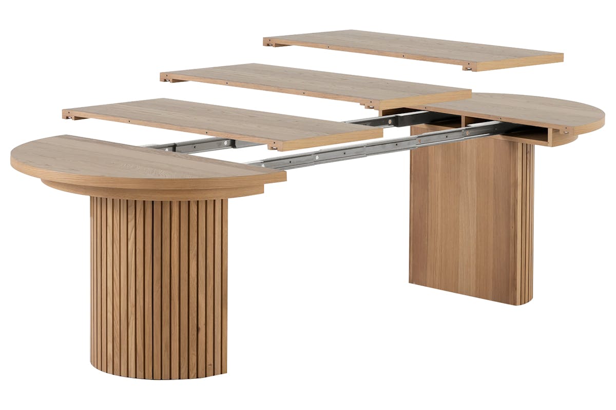 Transformer Round Extending Dining Table | Scandinavian Oak | Including 3 panels-2