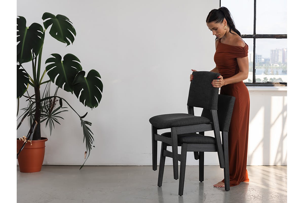 Transformer Chair | Onyx/Smoked Hickory | Set of 2-4
