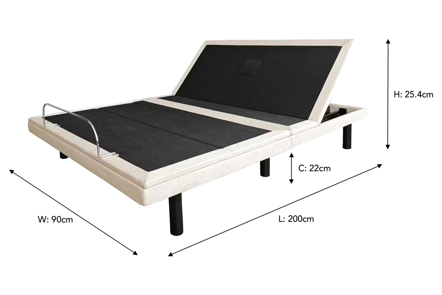 Motion Bed U510 | Long Single | 3ft | Beige-3