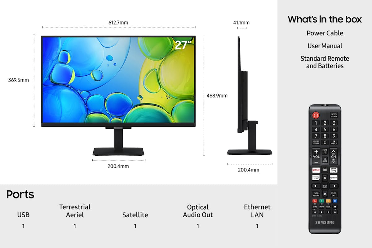Samsung 27" F6000 Full HD Smart TV (2025) | UE27F6000FKXXU-5