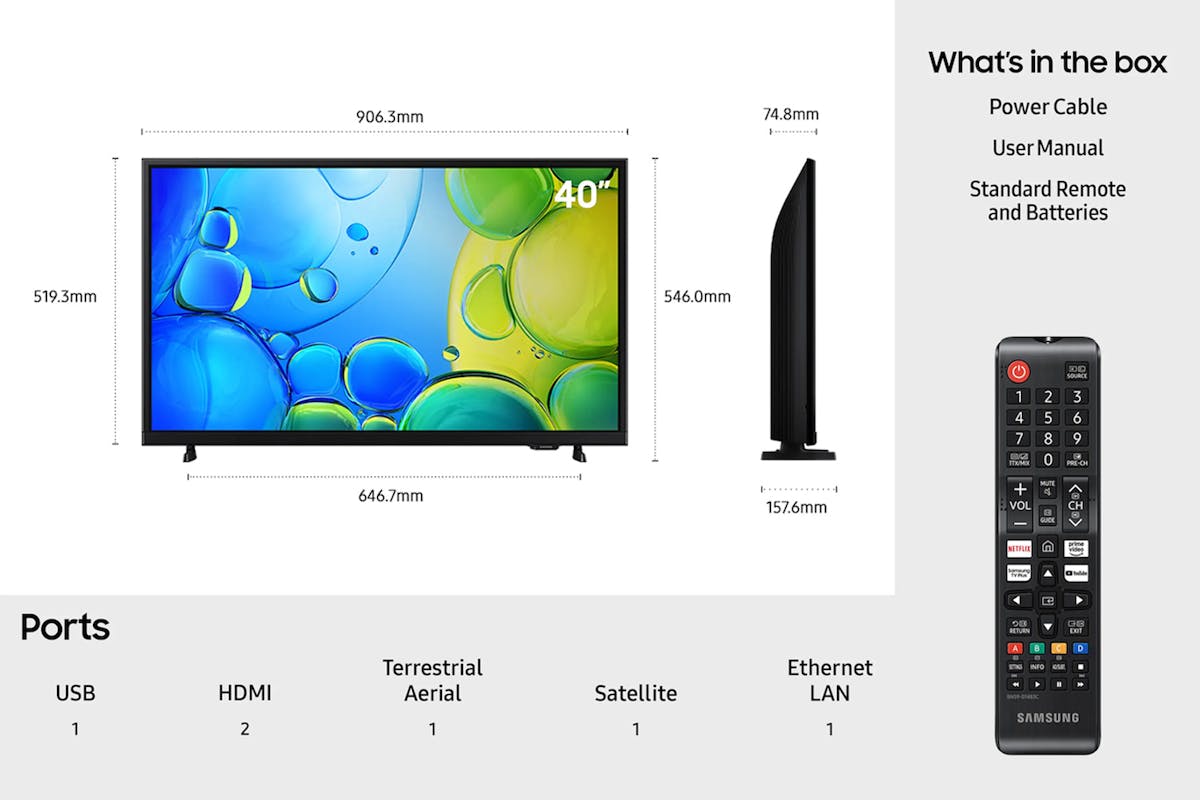 Samsung 40" F6000 Full HD Smart TV (2025) | UE40F6000FKXXU-6