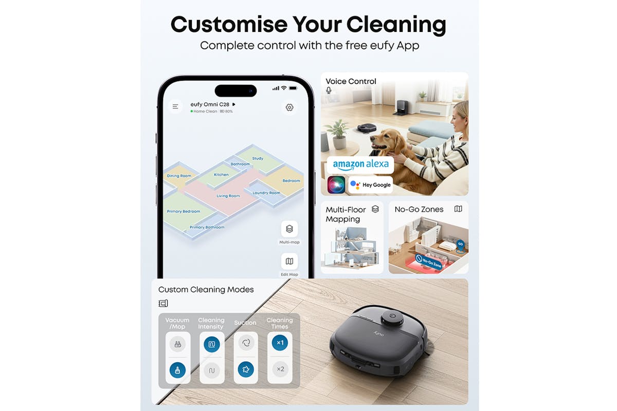 Eufy Robot Vacuum C28A Omni with Accessory Kit | T211AV10-9