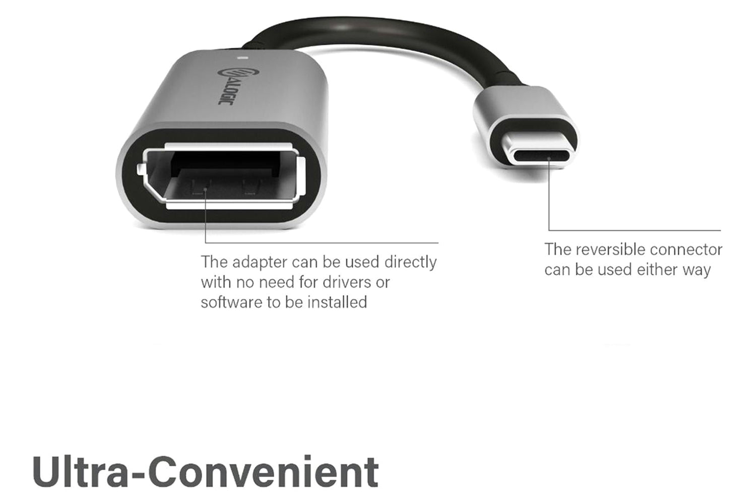 Alogic Ultra 15cm USB-C to DP Adapter-3