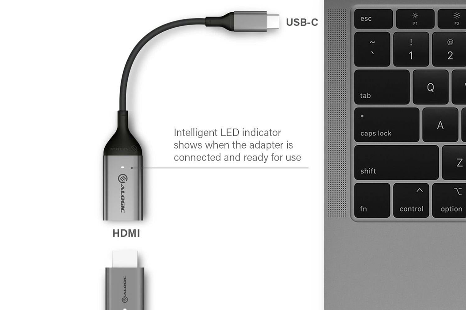 Alogic Ultra 15cm USB-C to HDMI Adapter-2