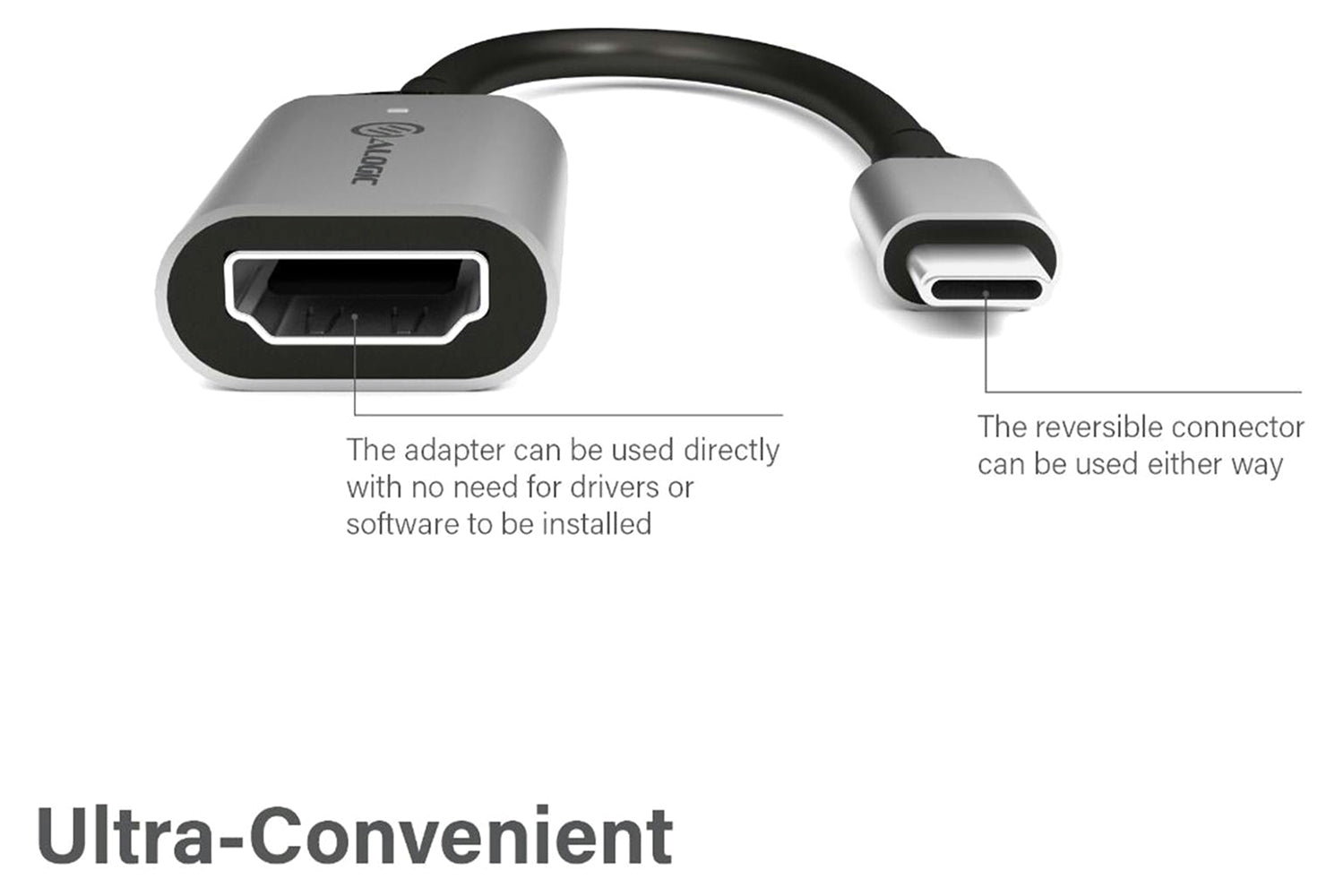 Alogic Ultra 15cm USB-C to HDMI Adapter-3