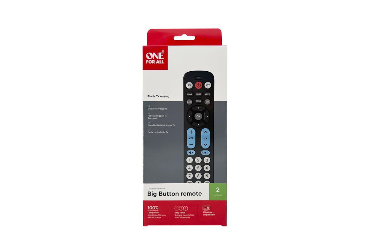 One4all | Ofa Big Button Remote | Television & Audio Accessories | URC6821-4
