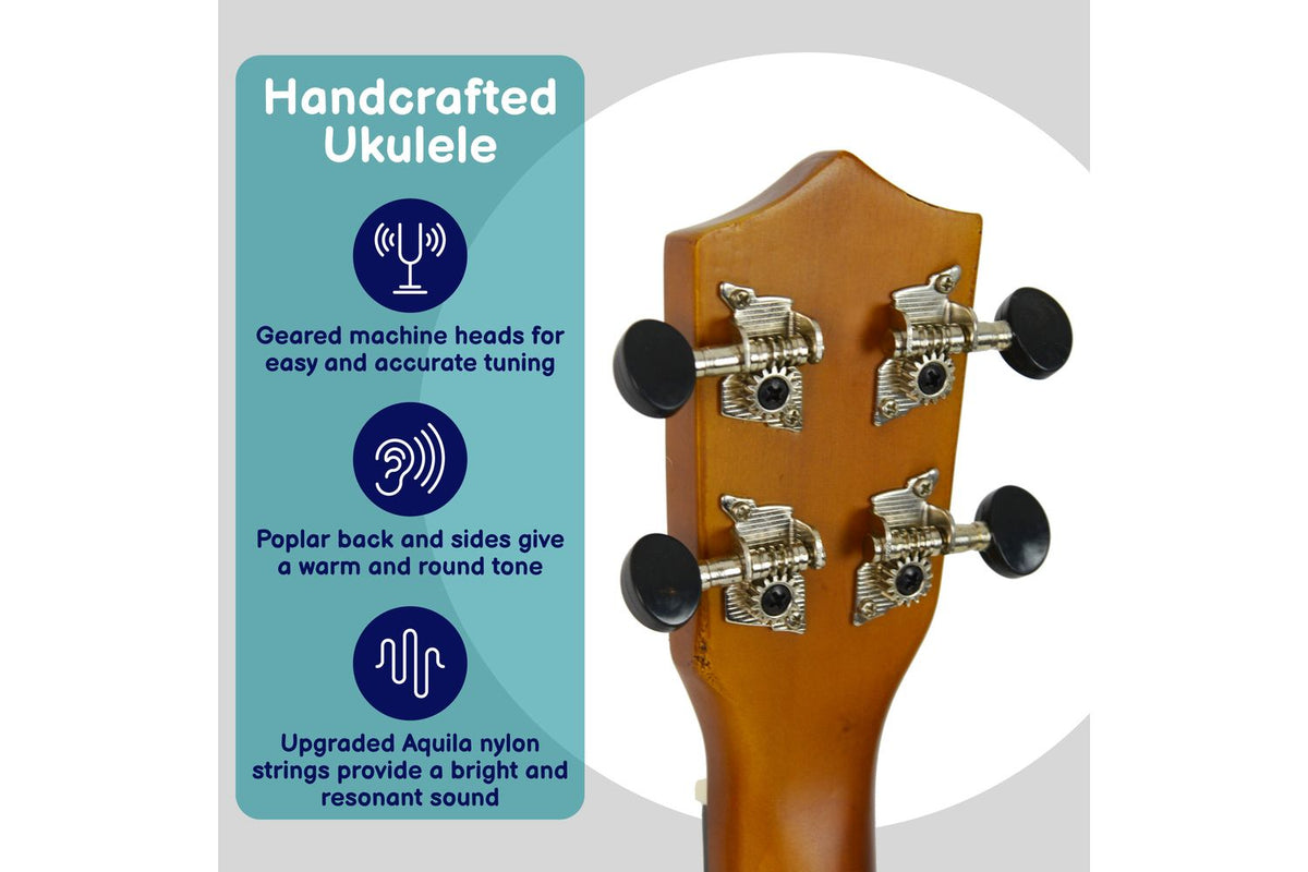 A-star Soprano Ukulele With Bag - Natural-4