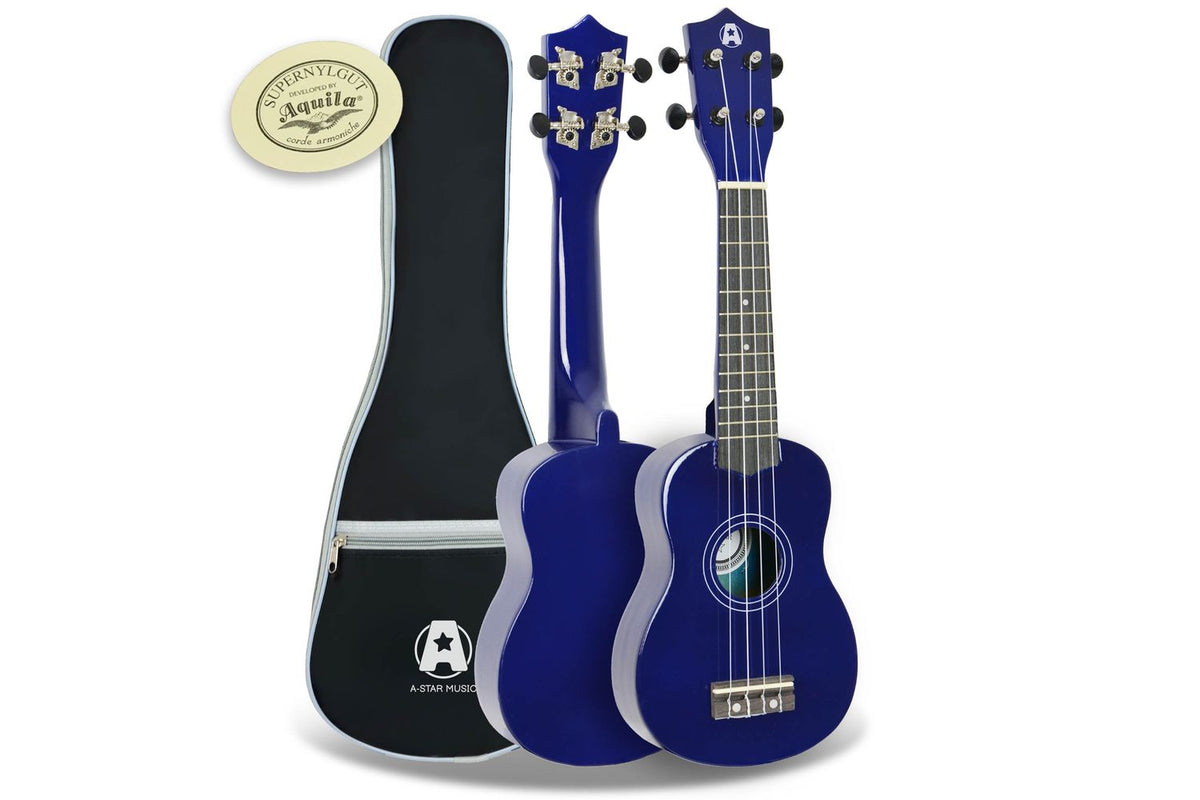 A-star Soprano Ukulele With Bag - Blue