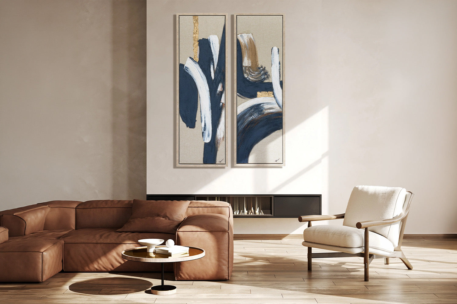 Radley Framed Canvas Print - Patrick St. Germain | Multicolour | 114 x 34 cm | Set of 2-2