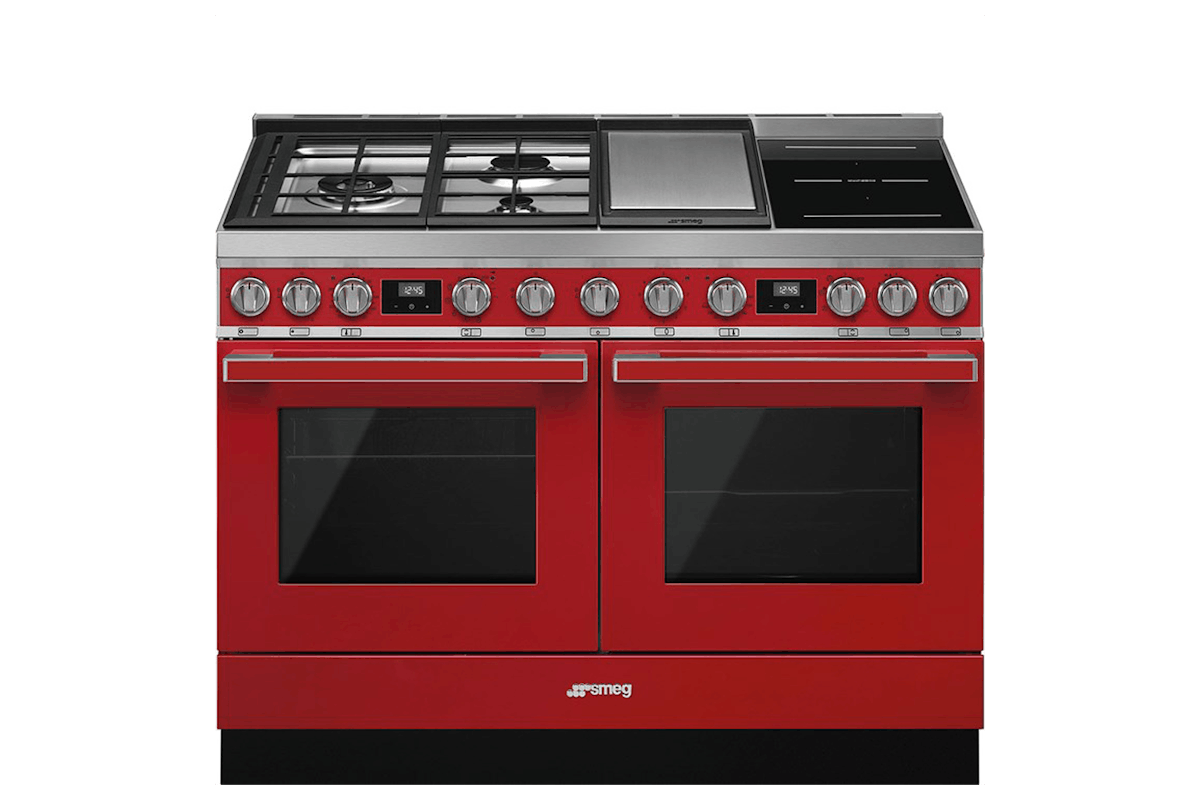 Smeg 120cm Portofino Dual Fuel Range Cooker | CPF120IGMPR | Red