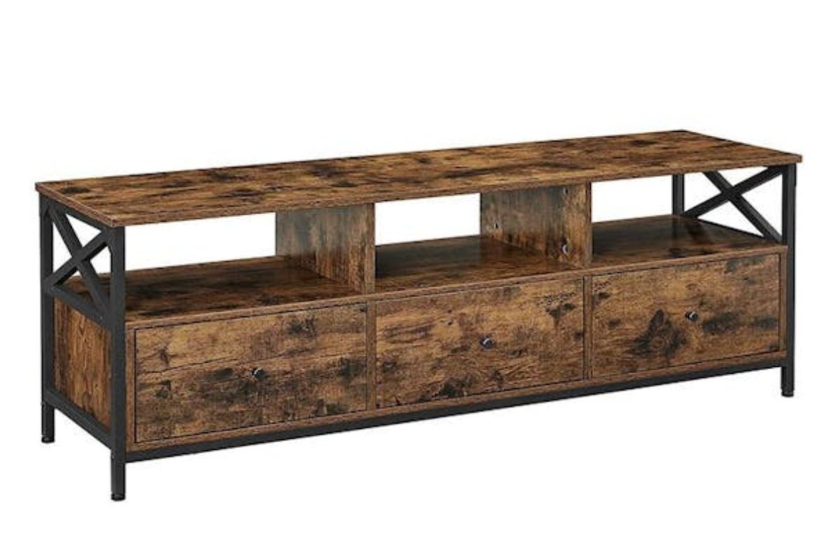 Tv Stand | Tv Unit | Particleboard And Steel | 147x40x50cm