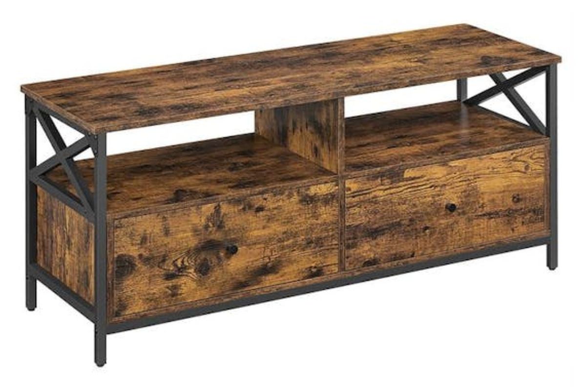 Tv Stand | Tv Unit | Particleboard And Steel | 120 X 40 X 50 Cm