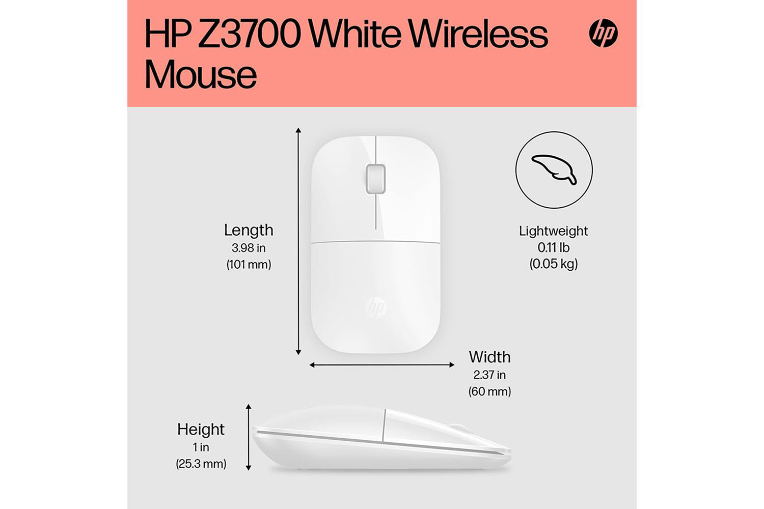 HP Z3700 Wireless Mouse | White-8