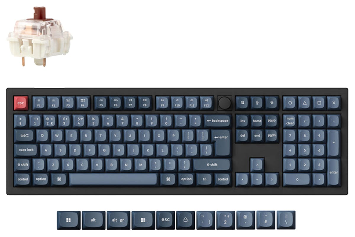 Keychron V6 Max QMK Wireless Custom Mechanical Keyboard | V6M-D3-UK | Carbon Black