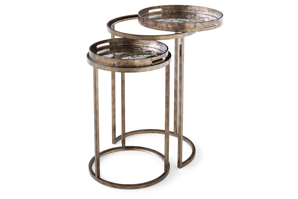 Vela Tray Table | Gold | Set of 2-2