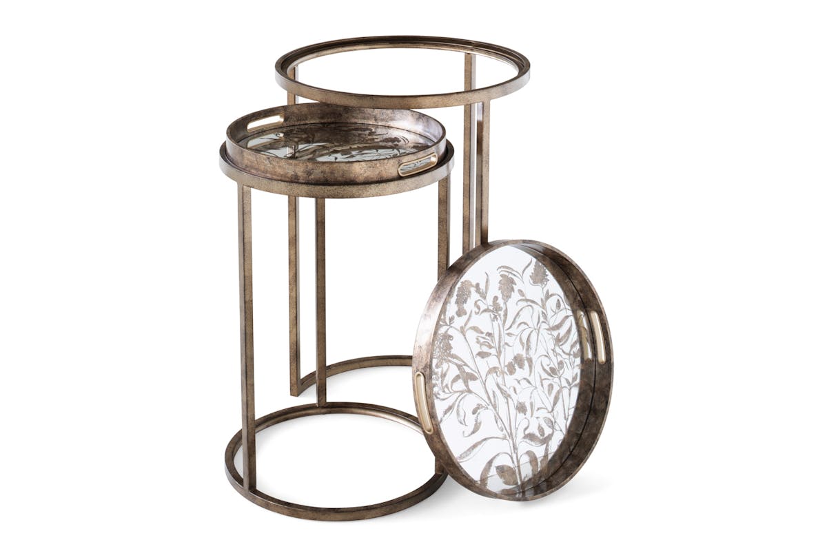 Vela Tray Table | Gold | Set of 2-3