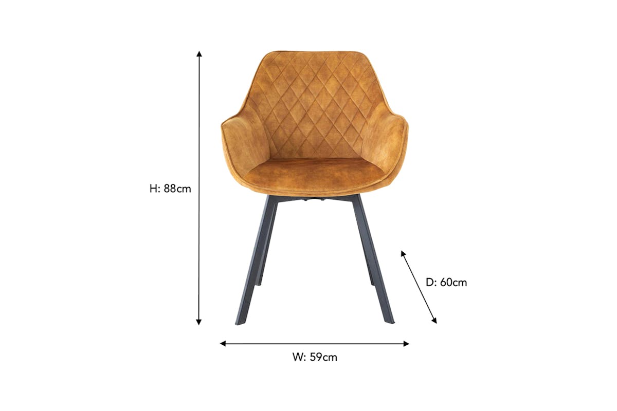 Dion Dining Chair | Swivel | Antique Gold-10