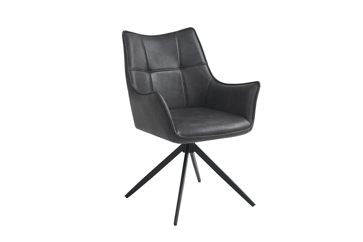 Vito Dining Chairs | Leather | Black | Set of 2-3