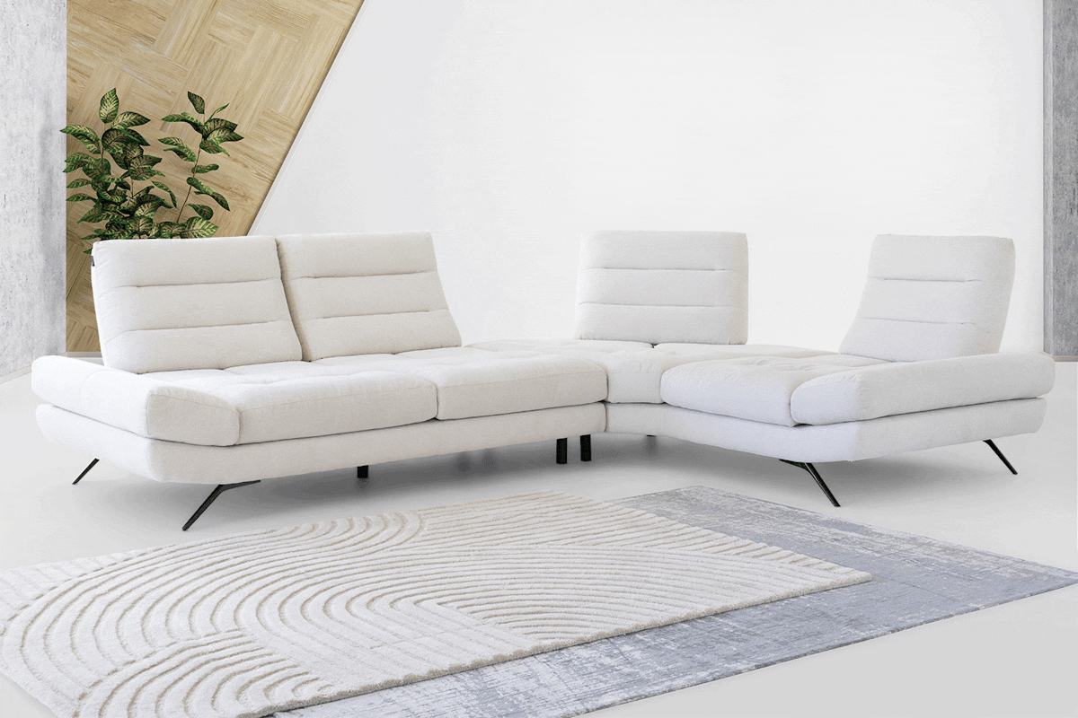 Vitali Corner Sofa | White-2