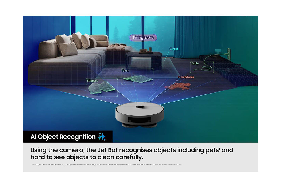 Samsung Bespoke AI 70W Jet Bot Combo Robot Vacuum Cleaner | VR7MD97714G/EU-7