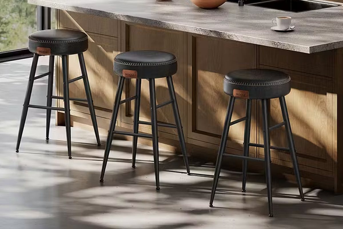 Vasagle Bar Stools | Echo Collection | Low | Black | Set of 2-2