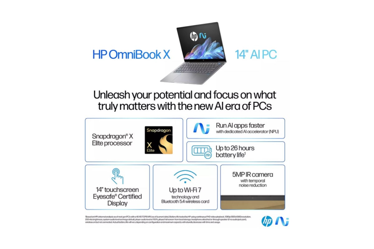 HP 14" OmniBook X Laptop AI PC | 16GB | 1TB |Silver-2