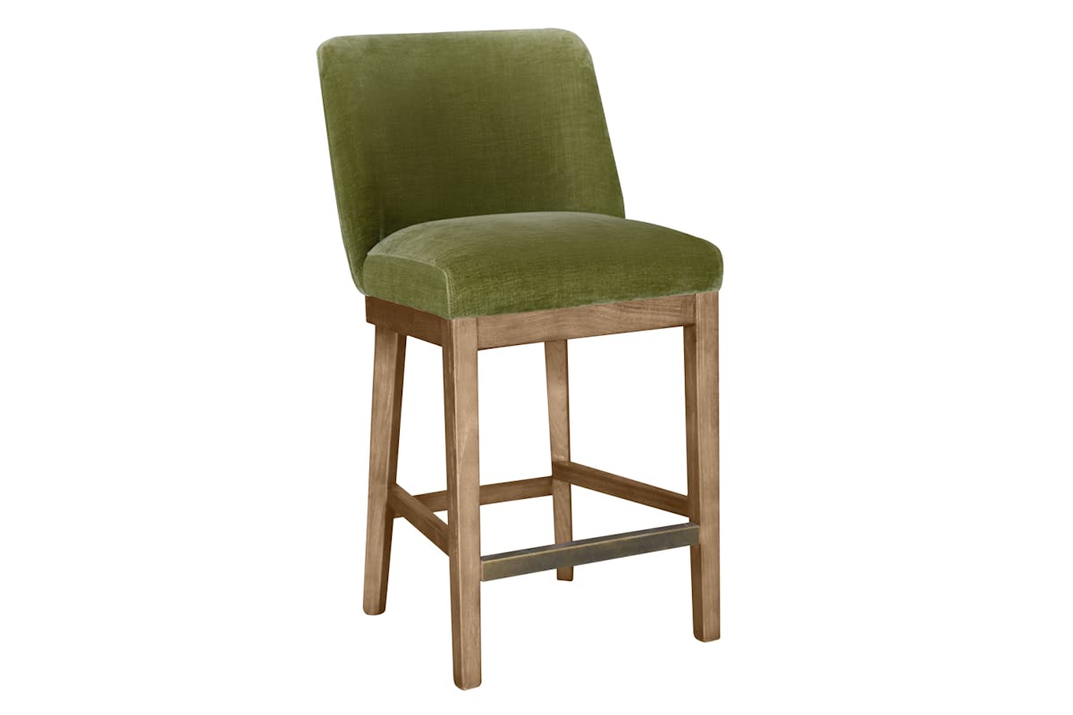 Walter Counter Stool | Fabric | Green-2