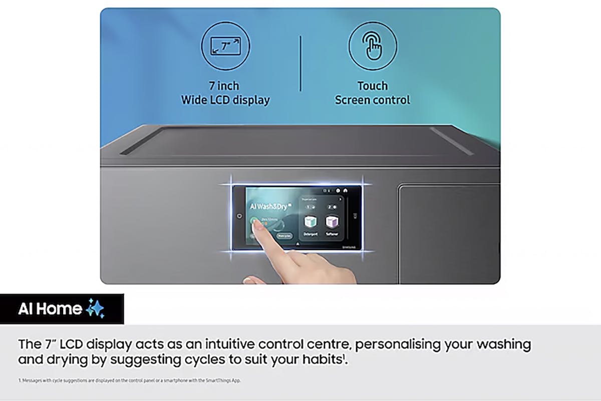 Samsung Bespoke 18/11kg Freestanding Washer Dryer | WD18DB8995BZT1-10