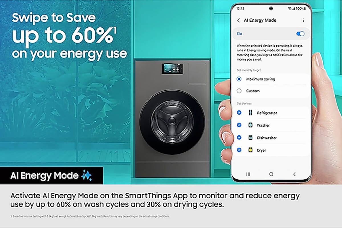 Samsung Bespoke 18/11kg Freestanding Washer Dryer | WD18DB8995BZT1-6