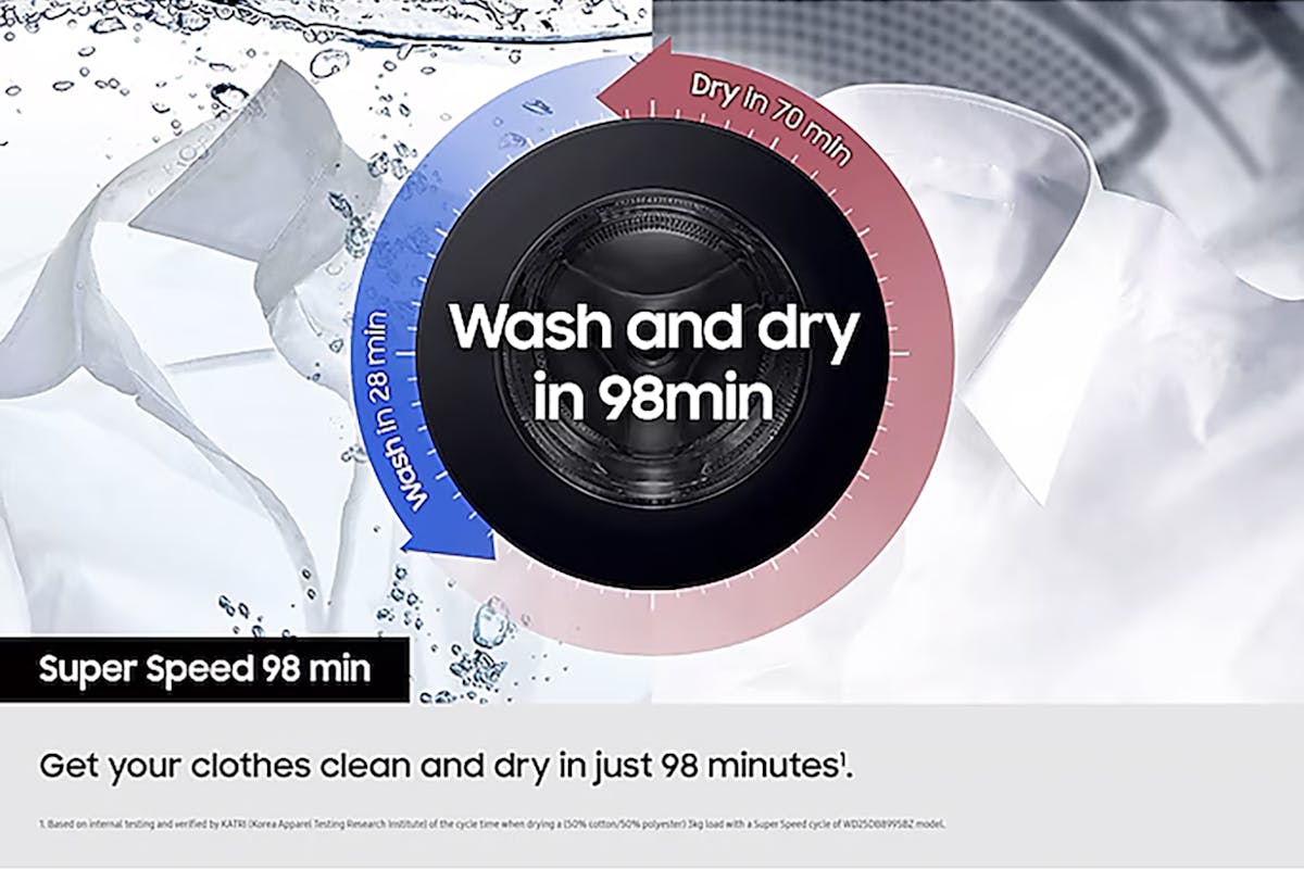 Samsung Bespoke 18/11kg Freestanding Washer Dryer | WD18DB8995BZT1-7