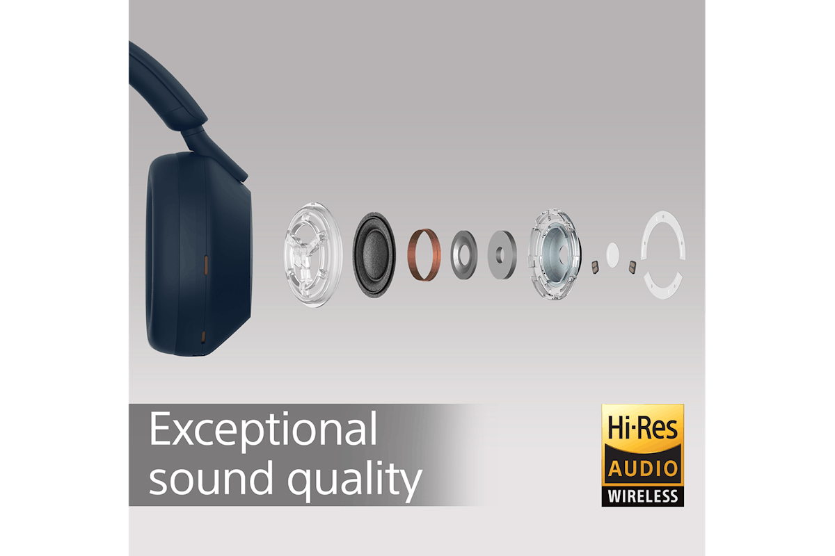 Sony WH-1000XM5 Over-Ear Wireless Noise Cancelling Headphones | Midnight Blue-6