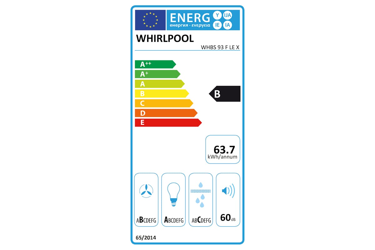 Whirlpool 90cm Chimney Hood | WHBS93FLEX-16