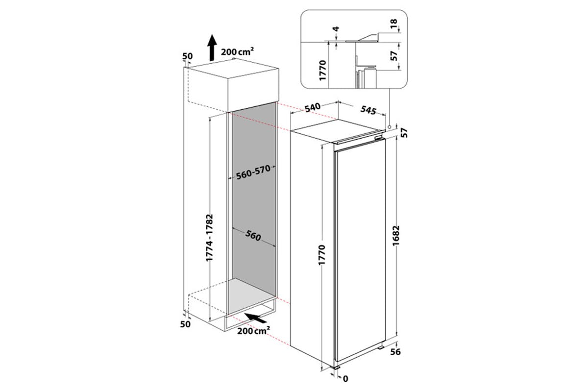 Whirlpool Integrated Upright Freezer | WHSD18F023C1-9