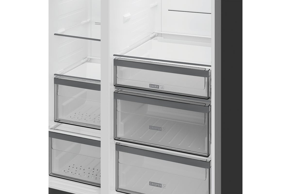Whirlpool Freestanding American Fridge Freezer | WHG26574WXK5UK-2