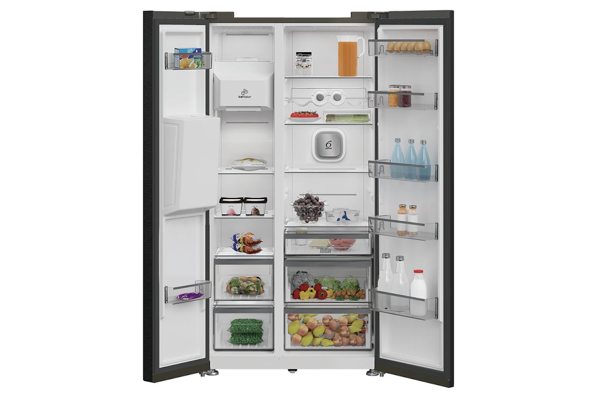 Whirlpool Freestanding American Fridge Freezer | WHG26574WXK5UK-5