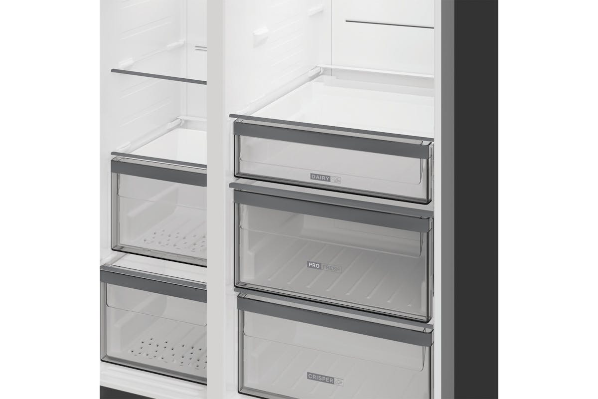 Whirlpool Freestanding American Fridge Freezer | WHG26573WX4UK-3