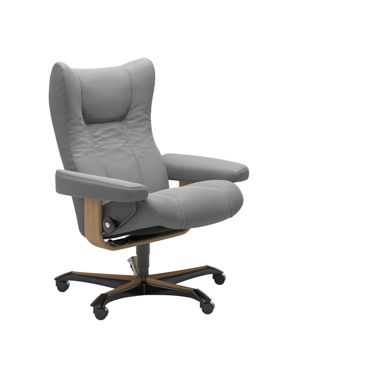 Stressless Wing Recliner Classic Base with Footstool | Leather | Dove