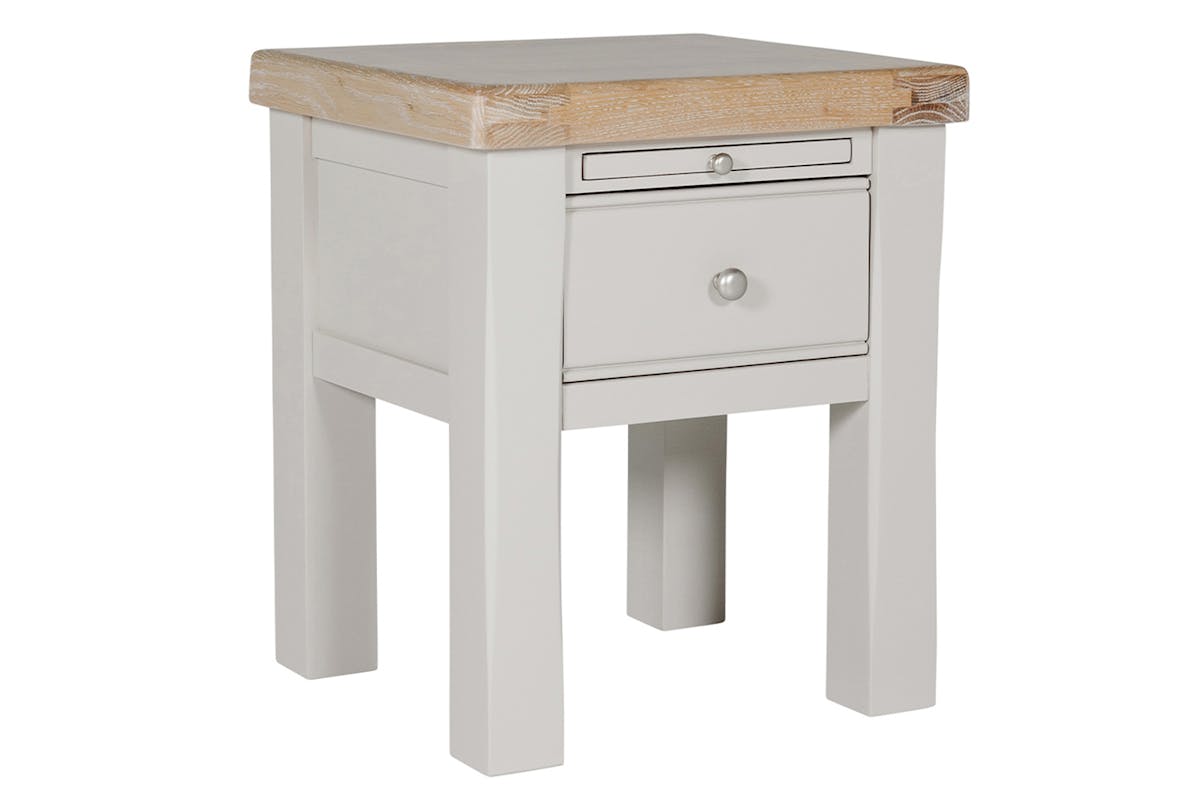 Winnie Lamp Table | White/Natural-2