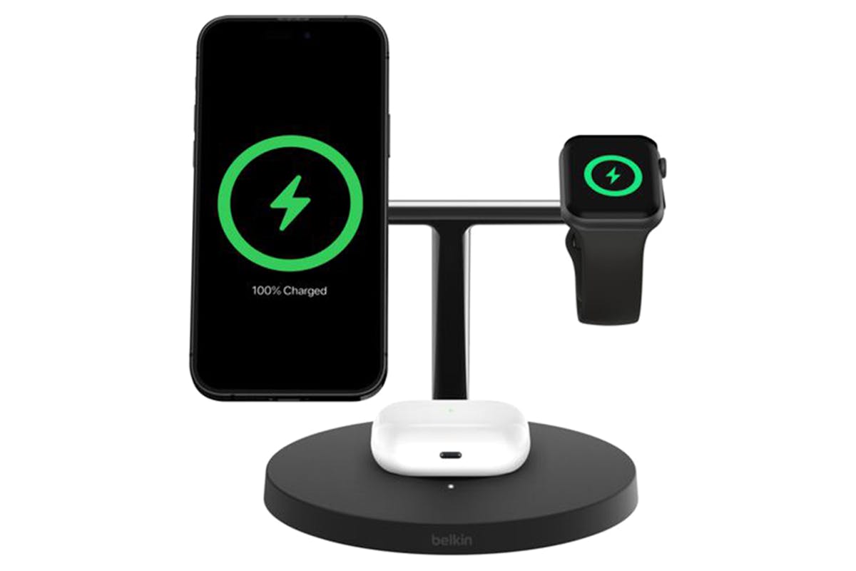 Belkin BoostCharge Pro 15W 3-in-1 Magnetic Wireless Charging Stand with Qi2 | Black-10