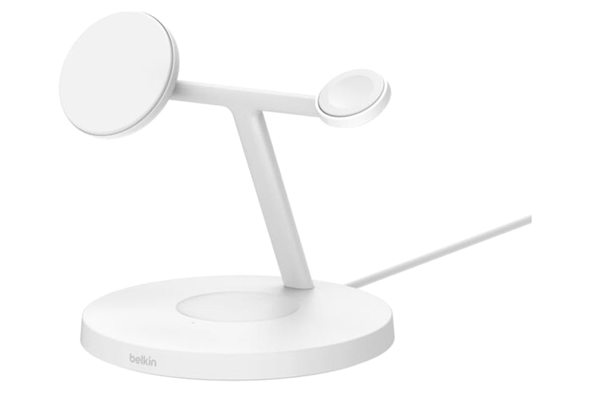 Belkin BoostCharge Pro 15W 3-in-1 Magnetic Wireless Charging Stand with Qi2 | White-12